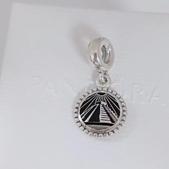 Pandora El Castillo Temple of Kukulcan Mexico Pyramid Cozumel Dangle Charm S925 - Picture 6 of 7